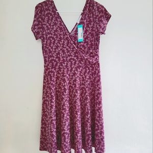 Kaileigh Purple Amamdine Knit Dress